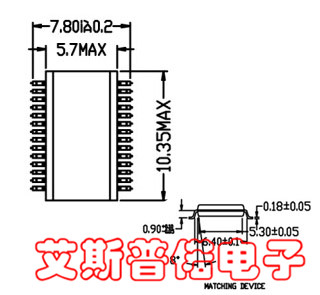 sop-28-0.65-01测试座芯片脚位图